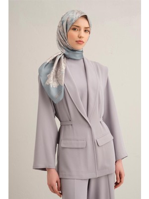 Armine Çiçek Desenli Saf İpek Sura Eşarp 9330D 06