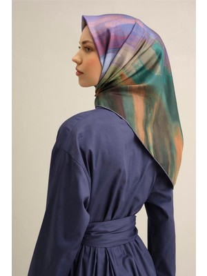 Armine Soyut Desenli Saf İpek Sura Eşarp 9308D 06