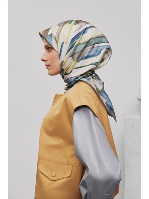 Armine Desenli Saf İpek Twill Eşarp 9306--01