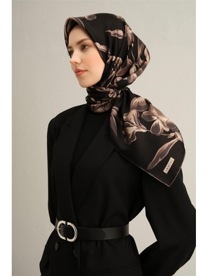 Armine Geometrik Desenli Saf İpek Sura Eşarp 9329 85
