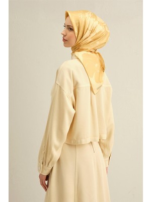 Armine Obje Desenli Saf İpek Twill Eşarp 9349 33