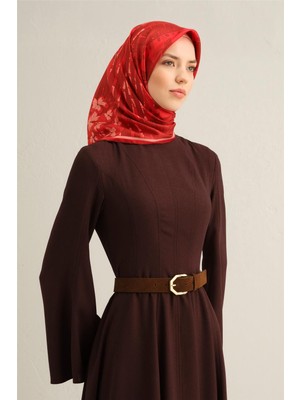 Armine Çiçek Desenli Saf İpek Sura Eşarp 9353 34