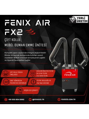 FENIX AIR FX2 | Çift Akrobat Kollu Profesyonel Mobil Duman Emme ve Filtrasyon Ünitesi
