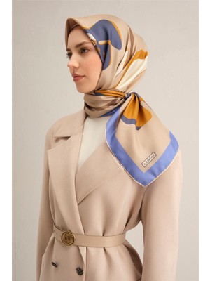 Armine Çiçek Desenli Saf İpek Sura Eşarp 9317D 34