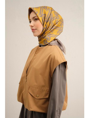 Armine Klasik Desenli Saf İpek Twill Eşarp 9348 05