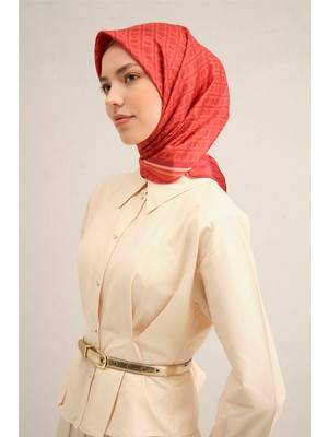 Armine Klasik Desenli Saf İpek Sura Eşarp 9301D 04