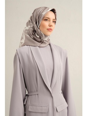 Armine Çiçek Desenli Saf İpek Sura Eşarp 9322D 82