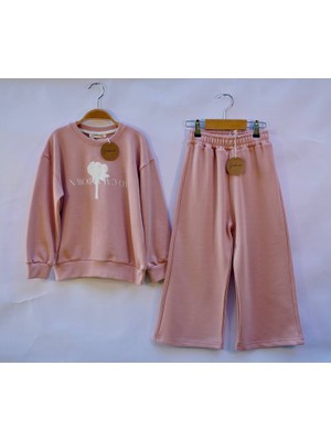 Sisa Boom Kız Pudra 3 Iplik Gül Baskılı Takım