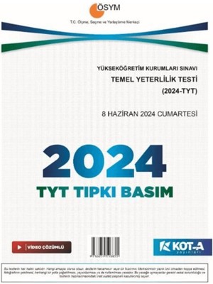 Kota   Tyt 2024 Tıpkı Basım