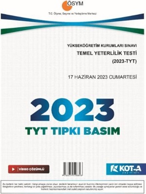 Kota   Tyt 2023 Tıpkı Basım