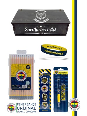 Fenerbahçe Orijinal Lisanslı Kalem Bileklik Kuru Boya Silgi Hediyelik Set