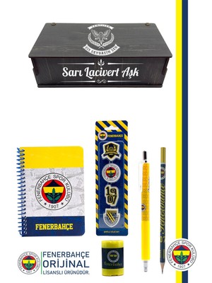 Fenerbahçe Orijinal Lisanslı Kalem Kalemtraş Bloknot Silgi Hediyelik Set
