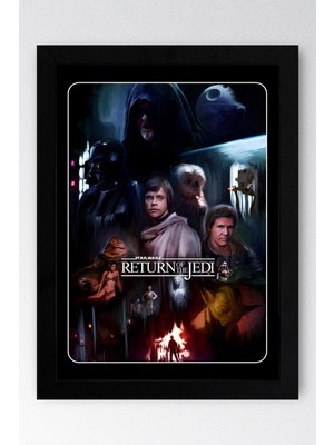 Star Wars Çerçeveli Tablo - Uzay Savaşları Fim Posteri Tablo