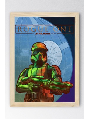 Star Wars Rogue On Çerçeveli Tablo - Uzay Savaşları Fim Posteri Tablo