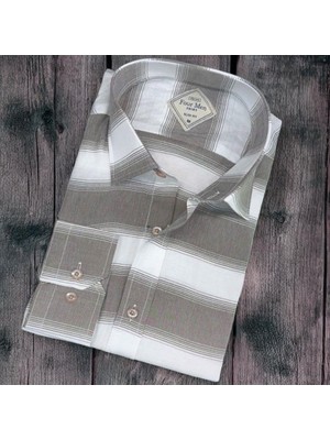 Pamuklu Uzun Kollu Erkek Gömlek (Slim Fit Kalıp)