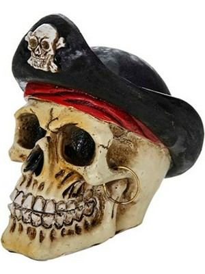 Vitale Pretty Siyah Şapkalı Kurukafa Biblo Anahtarlık 7x9 Cm