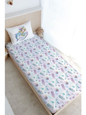 Tuğba Kuğu Tek Kişilik Lastikli Çarşaf Seti - Iconic Serisi - Blonde Mermaid