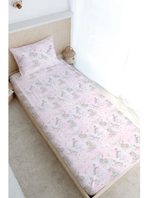 Tuğba Kuğu Tek Kişilik Lastikli Çarşaf Seti - Iconic Serisi - Unicorn Dream