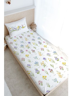 Tuğba Kuğu Tek Kişilik Lastikli Çarşaf Seti - Iconic Serisi - Bloomy Spring