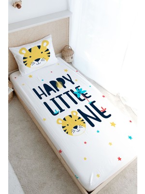 Tuğba Kuğu Tek Kişilik Lastikli Çarşaf Seti - Pure Baby Serisi - Happy Lion