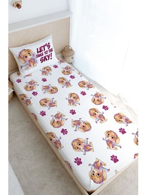 Tuğba Kuğu Tek Kişilik Lastikli Çarşaf Seti - Cartoon Serisi - Paw Patrol Skye