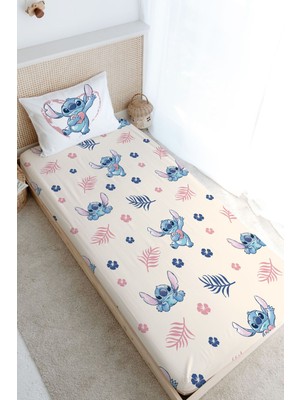 Tuğba Kuğu Tek Kişilik Lastikli Çarşaf Seti - Cartoon Serisi - Stitch