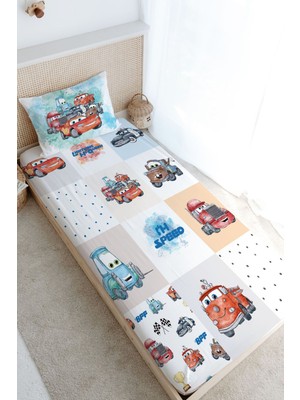 Tuğba Kuğu Tek Kişilik Lastikli Çarşaf Seti - Cartoon Serisi - Şimşek Mcquenn Patchwork