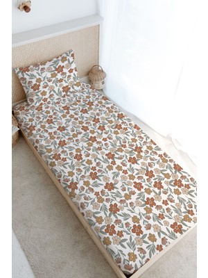 Tuğba Kuğu Tek Kişilik Lastikli Çarşaf Seti - Iconic Serisi - Vintage Flower