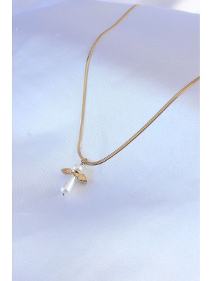 Lisinya 316L Çelik Gold Renk İtalyan Zincir Model Piyon Figür Kadın Kolye