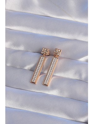 Lisinya Xuping Rose Renk Zirkon Taşlı Su Yolu Küpe