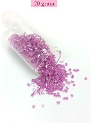 Royaleks Kesme Cam Boncuk 2mm - 20 Gram - Şeffaf Eflatun -BNC311