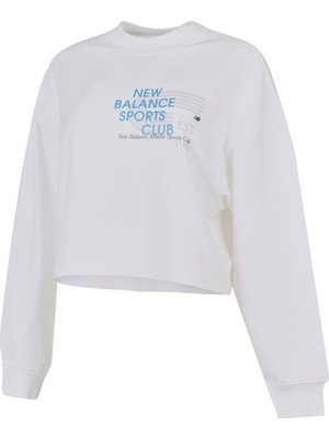 New Balance WNC1502 Beyaz Kadın Sweatshirt