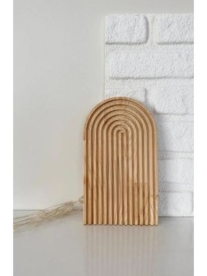 Ahşap Oymalı Gökkuşağı Dekoratif Sunum Tahtası / Natural