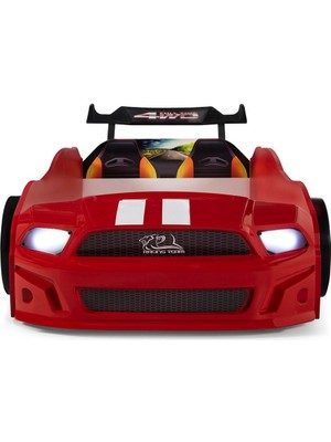 Ferramini Kırmızı Arabalı Yatak Sport Mst Işıklı Baza Ortopedik Yatak
