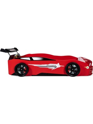 Ferramini Kırmızı Arabalı Yatak Sport Mst Işıklı Baza Ortopedik Yatak