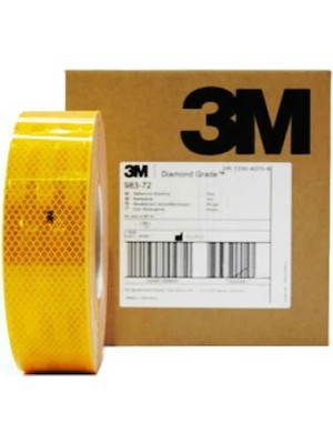 3m 983-71 Es Sarı Reflektif Şerit Bant 55 mm x 50 Metre