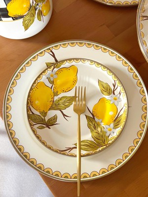Linda Emaye 2'li Pasta Tabağı 20 cm