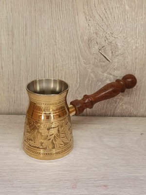 Miamantra Pirinç Cezve Ağzı Geniş 4 Inç Sarı