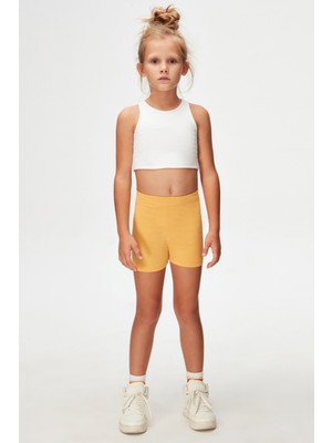 Kavun Sarı Basic Kız Çocuk Dans Şort