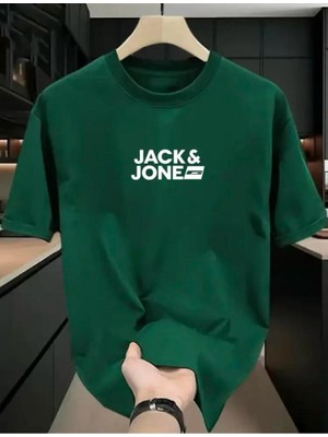 Medinenur Jack Jone Yazı  Baskılı Basic T-Shirt
