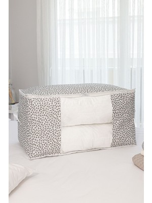 Rek Home Yaprak Desenli Pencereli Büyük Boy Yastık Yorgan Kazak Hurcu / 75 x 40 x 40