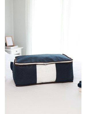 Rek Home Kapitone Baskılı Pencereli Baza Altı Kazak Pike Battaniye Giysi Kıyafet Hurcu / 52 x 28 x 21