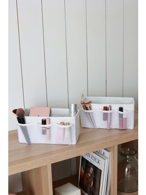 Rek Home 2'li Set Makyaj Kozmetik Düzenleyici Organizer Makyaj Kutusu