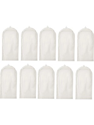 IKEA 10 Adet Elbise Kılıfı 105X60 cm 10'lu Set Giysi Kılıfı Saklama Kutusu Şeffaf Kılıf