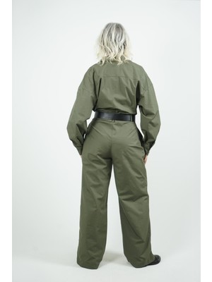 Düğme Detay Palazzo Tulum