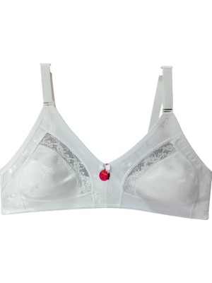 Wear Treasure Kadın Büyük Beden Dantel Detaylı 3 Kopçalı Toparlayıcı Penye Desteksiz Telsiz Kapsız Anne Sütyeni