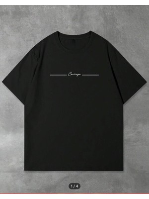 Medinenur Cousage Yazı Detaylı Basic T-Shirt