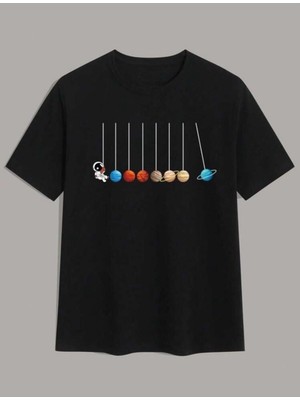Medinenur Astronot Baskılı Basic T-Shirt