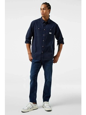 Guess Jeans Lacivert Erkek Gömlek Regular Fit Gömlek