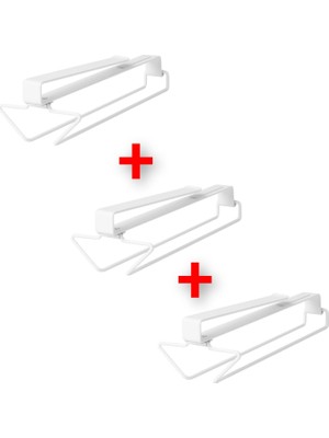 IKEA 3 Parça Beyaz Metal Kadeh Askısı 32 cm Derinlikte Mutfak İçin Pratik Çözüm